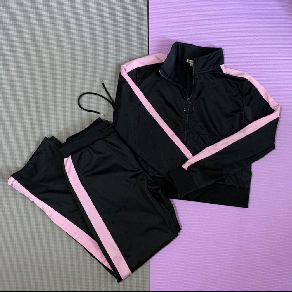 Worn once Forever 21/F21 women matching jacket & joggers outfit set